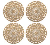 Set 4 tovagliette rotonde resistenti al calore facili da pulire per ogni occasio