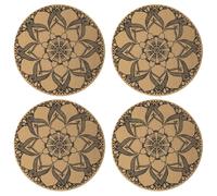 Set 4 tovagliette rotonde resistenti al calore facili da pulire per ogni occasio