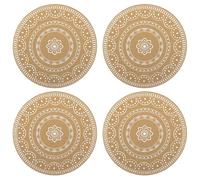 Set 4 tovagliette rotonde resistenti al calore facili da pulire per ogni occasio