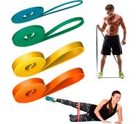 Set 4 Training Band Fasce Elastiche per Fitness Crossfit 5-15-25-35 Kg