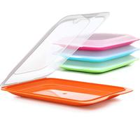 Set 4 Tupper, Contenitori Plastica Senza BPA, Riutilizzabili, X Affettati Fresh