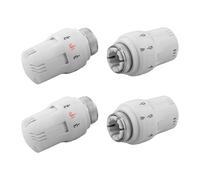 Set 4 valvole termostatiche M30x1 5 con livelli di temperatura regolabili