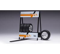 Set 4 Wheels Lada Vfts Metallic Grey 1:18 Model IXO MODEL