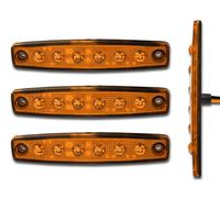 SET 4 X 24V LED AMBRA MARCATORE LATERALE LUCI DI SGOMBERO ARANCIONE E-MARK...