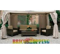 Set 4 Zanzariera Con Zip Ricambio X Gazebo Alluminio Sahara 3x4 Giardino