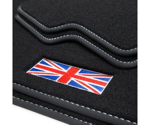 Set 4 Zerbser Teppich Fußmatten Union Jack per Mini 2 II R56 2006-2014 Nero