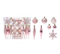 Set 40 Pezzi Palline di Natale in Plastica Ornamenti Infrangibili con Dettaglio