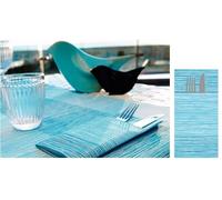 Set 40 Pezzi Tovaglioli da Tavola Carta Simil Tessuto Millerighe Cielo 40 x 4...