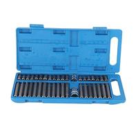 Set 40 Pz Inserti Esagonali Stella, Inserti Esagonali, 1 / 2in e 3 / 8in, Cassetta Attrezzi Blu - Alta Resistenza, Acciaio Cromo Vanadio, Riparazioni Auto e Uso Domestico