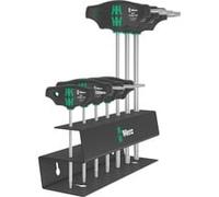 WERA - Set di giraviti per viti Torx, con impugnatura a T nel supporto in metallo 7 pezzi, Numero di giraviti: 7 7
