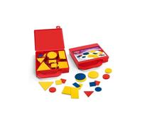 SET 48 BLOCCHI GIOCO DIDATTICI VALIGETTA INSEGNARE FORME COLORI GEOMETRIA SCUOLA