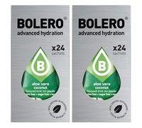SET 48 BOLERO DA 3 GRAMMI Aloe Vera Coconut Preparato istantaneo polvere solubile in bustine Sticks per Bevande con Stevia e Vitamina C e Senza Zucchero ideale per fitness e diete