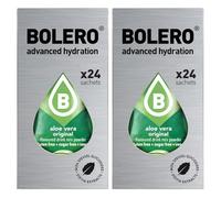 SET 48 BOLERO DA 3 GRAMMI Aloe Vera Original Preparato istantaneo polvere solubile in bustine Sticks per Bevande con Stevia e Vitamina C e Senza Zucchero ideale per fitness e diete
