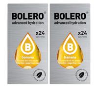 SET 48 BOLERO DA 3 GRAMMI Banana Preparato istantaneo polvere solubile in bustine Sticks per Bevande con Stevia e Vitamina C e Senza Zucchero ideale per fitness e diete
