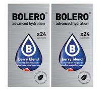 SET 48 BOLERO DA 3 GRAMMI Berry Blend Preparato istantaneo polvere solubile in bustine Sticks per Bevande con Stevia e Vitamina C e Senza Zucchero ideale per fitness e diete