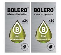 SET 48 BOLERO DA 3 GRAMMI Kiwi Preparato istantaneo polvere solubile in bustine Sticks per Bevande con Stevia e Vitamina C e Senza Zucchero ideale per fitness e diete