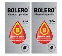 SET 48 BOLERO DA 3 GRAMMI Lemon Chilli Preparato istantaneo polvere solubile in bustine Sticks per Bevande con Stevia e Vitamina C e Senza Zucchero ideale per fitness e diete