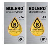 SET 48 BOLERO DA 3 GRAMMI Lemon Tonic Preparato istantaneo polvere solubile in bustine Sticks per Bevande con Stevia e Vitamina C e Senza Zucchero ideale per fitness e diete