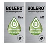 SET 48 BOLERO DA 3 GRAMMI White Grape Preparato istantaneo polvere solubile in bustine Sticks per Bevande con Stevia e Vitamina C e Senza Zucchero ideale per fitness e diete