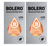 SET 48 BOLERO DA 3 GRAMMI Yellow Grapefruit Preparato istantaneo polvere solubile in bustine Sticks per Bevande con Stevia e Vitamina C e Senza Zucchero ideale per fitness e diete