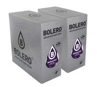 SET 48 BOLERO DA 9 grammi Blackcurrant Preparato istantaneo polvere solubile in bustine Sticks per Bevande con Stevia e Vitamina C e Senza Zucchero ideale per fitness e diete