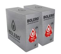 SET 48 BOLERO DA 9 grammi Guarana Preparato istantaneo polvere solubile in bustine Sticks per Bevande con Stevia e Vitamina C e Senza Zucchero ideale per fitness e diete
