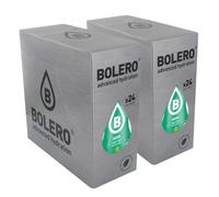 SET 48 BOLERO DA 9 grammi Mint Preparato istantaneo polvere solubile in bustine Sticks per Bevande con Stevia e Vitamina C e Senza Zucchero ideale per fitness e diete
