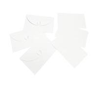 Set 48 Buste con 48 Bigliettini totale 96 pezzi, Formato 11 x 17,5 cm, Chiusura a Cuore, Eleganti per Inviti Matrimonio, San Valentino, Anniversari, Eventi Speciali, Bianco, Oro, Argento (BIANCO)