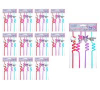 Set 48 Cannucce Riutilizzabili per Bambini Hello Kitty in Plastica