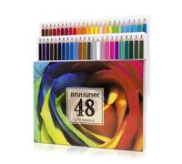 Set 48 matite colorate base olio scatola trasporto riutilizzabile legno eco