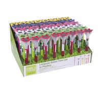 SET 48PZ LAMPADA SOLARE A FORMA DI FIORE LED IN PLASTICA 6X30CM 6 COLORI 4125012