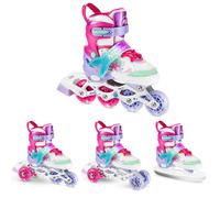 SET 4in1 Pattini a rotelle / in linea / da ghiaccio REGOLABILI Sirenetta NILS