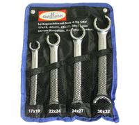 SET 4PZ CHIAVI APERTE SPACCATE POLIGONALI RACCORDI TUBI FRENI 17 x 32 mm