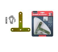 SET 4PZ LASTRINA LASTRINE AD ANGOLO FORMA T 100X20X2MM CON VITI PER MOBILI 91225