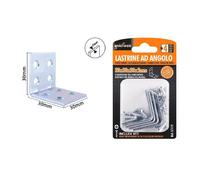 SET 4PZ LASTRINE LASTRINA AD ANGOLO ANGOLARE 30X30X30X2MM CON VITI MOBILI 57119
