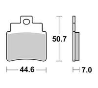 SET 4PZ PASTIGLIE FRENO SBS HM SYM JOY MAX GTS E3 IE 250 2007 2008