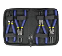 SET 4pz PINZE ANELLI ELASTICI SEEGER DRITTE ANGOLO INTERNI ESTERNI 175mm CONDOR