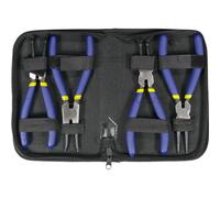 SET 4pz PINZE ANELLI ELASTICI SEEGER DRITTE ANGOLO INTERNI ESTERNI 175mm CONDOR