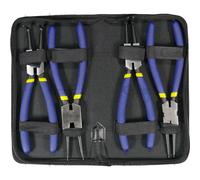 SET 4pz PINZE ANELLI ELASTICI SEEGER DRITTE ANGOLO INTERNI ESTERNI 225mm CONDOR