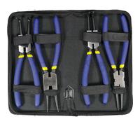 SET 4pz PINZE ANELLI ELASTICI SEEGER DRITTE ANGOLO INTERNI ESTERNI 225mm CONDOR