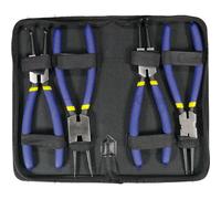 SET 4pz PINZE ANELLI ELASTICI SEEGER DRITTE ANGOLO INTERNI ESTERNI 225mm CONDOR