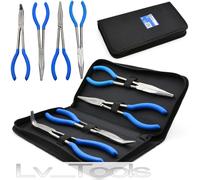SET 4pz PINZE EXTRA LUNGHE 280mm PUNTA DRITTA E PIEGATA GEKO
