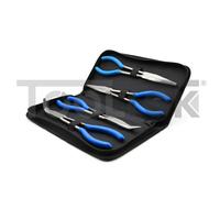 SET 4pz PINZE EXTRA LUNGHE 280mm PUNTA DRITTA E PIEGATA GEKO G00826 TOOLTEK