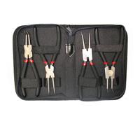 SET 4pz PINZE PER ANELLI ELASTICI INTERNI ESTERNI SEEGER 175mm PRO+ STAHLKAISER