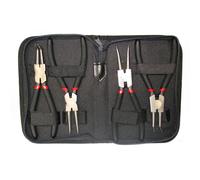SET 4pz PINZE PER ANELLI ELASTICI INTERNI ESTERNI SEEGER 175mm PRO+ STAHLKAISER