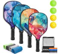 Set 4pz racchette da pickleball Padel Con 4 palline 4 asciugamani E Nastri Oguka