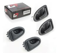 Set 4x Apriporta Maniglia Bottone Interno Ant. Posteriore LR Grigio per RENAULT