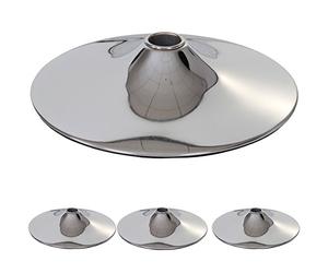 Set 4x basi rotonde per sgabelli T845 metallo cromato - Ø 38,5cm