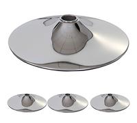 Set 4x basi rotonde per sgabelli T845 metallo cromato Ø 45cm