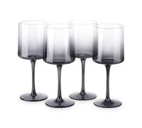 Set 4x Bicchieri Vino - Calici Vino Rosso Bianco - Calice Quadrato Fondo Piatto